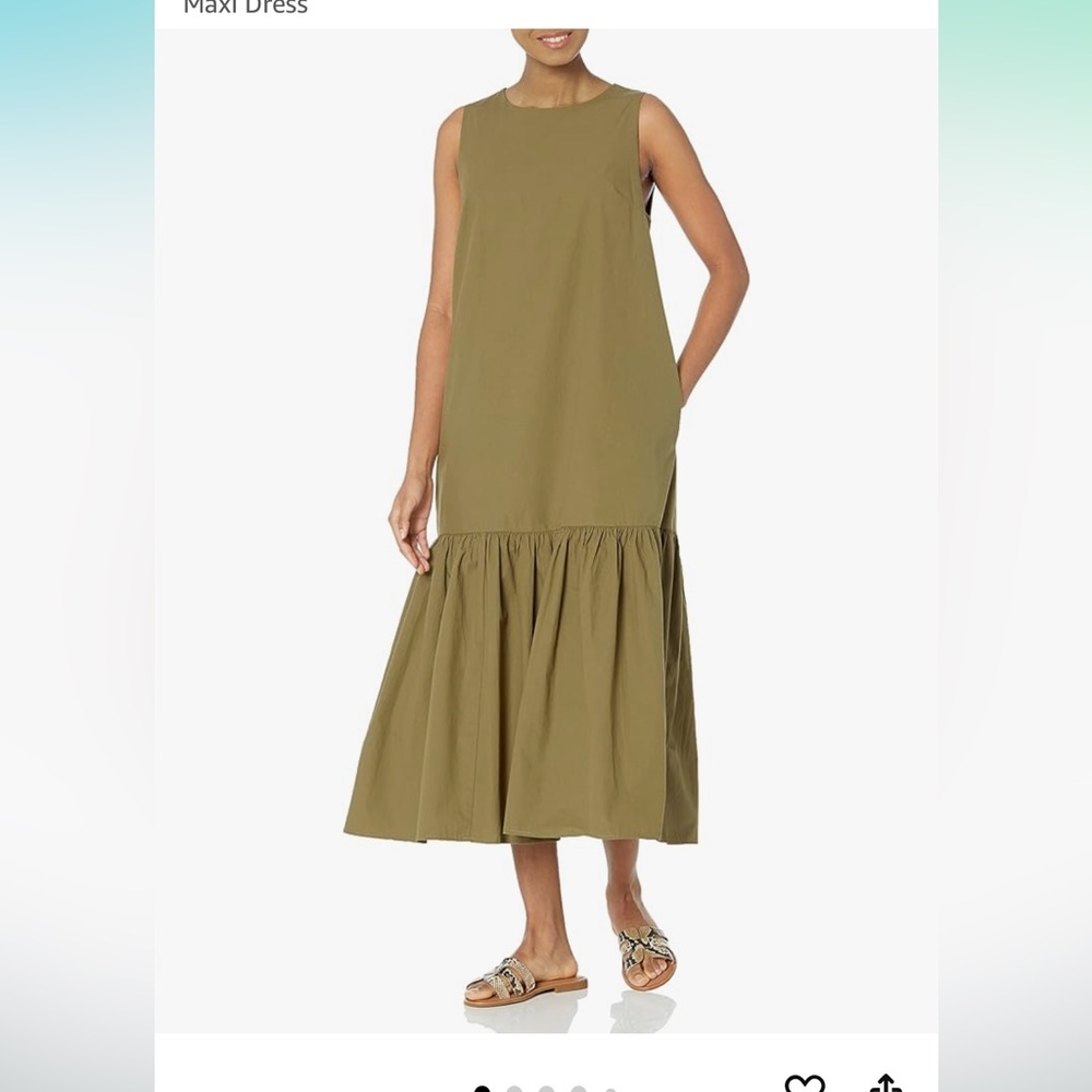 The Drop Women's Ilana Loose Sleeveless Wide-Hem Poplin Maxi Dress size s